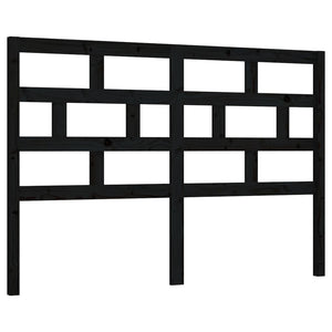 vidaXL Headboard Black 141x4x100 cm Solid Pine Wood