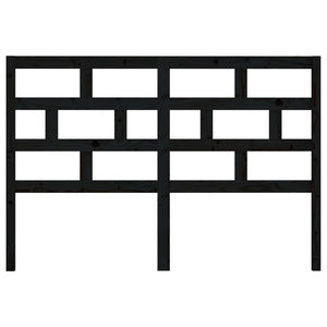 vidaXL Headboard Black 141x4x100 cm Solid Pine Wood