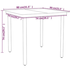 vidaXL 3-Piece Outdoor Dining Set Black