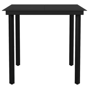 vidaXL 5-piece Outdoor Dining Set Black
