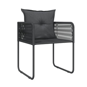 vidaXL 5-piece Outdoor Dining Set Black