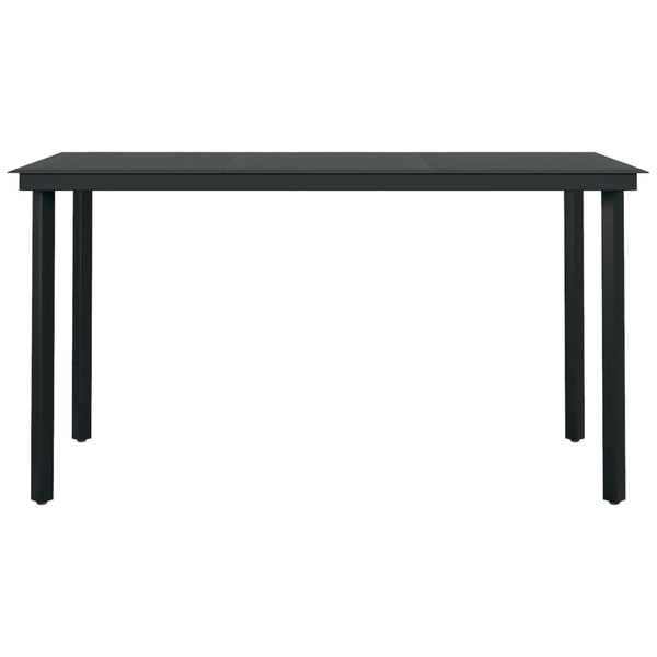vidaXL 7-Piece Outdoor Dining Set Black