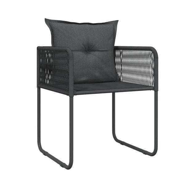 vidaXL 7-Piece Outdoor Dining Set Black