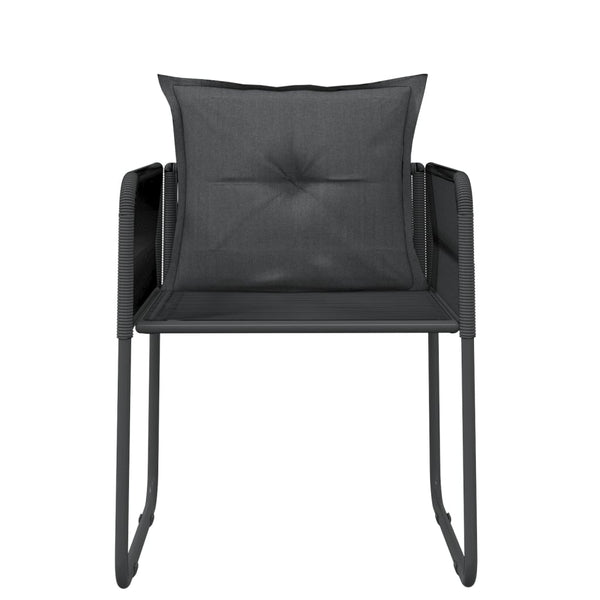 vidaXL 3-Piece Outdoor Dining Set Black