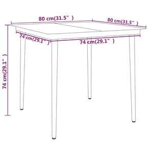 vidaXL 5-piece Outdoor Dining Set Black