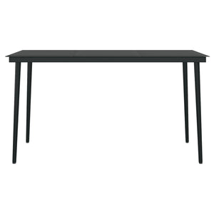 vidaXL 7-Piece Outdoor Dining Set Black