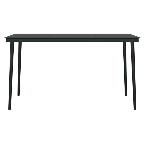 vidaXL 7-Piece Outdoor Dining Set Black