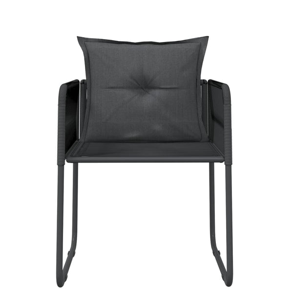vidaXL 7-Piece Outdoor Dining Set Black
