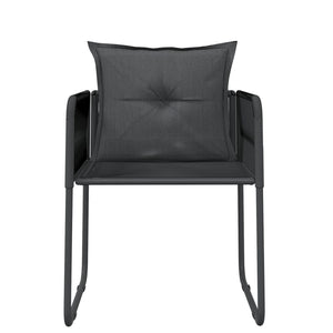 vidaXL 7-Piece Outdoor Dining Set Black