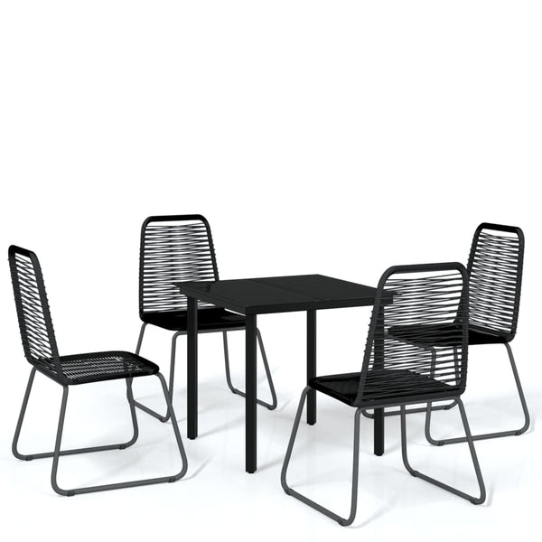 vidaXL 5-piece Outdoor Dining Set Black