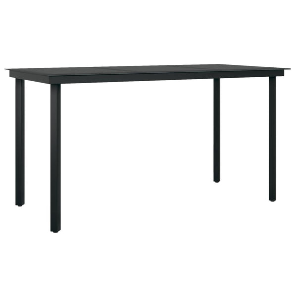 vidaXL 7-Piece Outdoor Dining Set Black