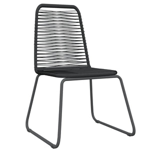 vidaXL 7-Piece Outdoor Dining Set Black