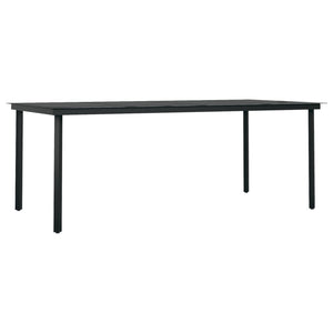 vidaXL 7-Piece Outdoor Dining Set Black