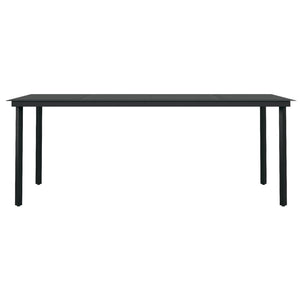 vidaXL 7-Piece Outdoor Dining Set Black