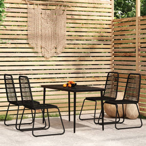 vidaXL 5-piece Outdoor Dining Set Black