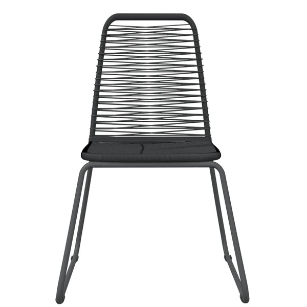vidaXL 7-Piece Outdoor Dining Set Black