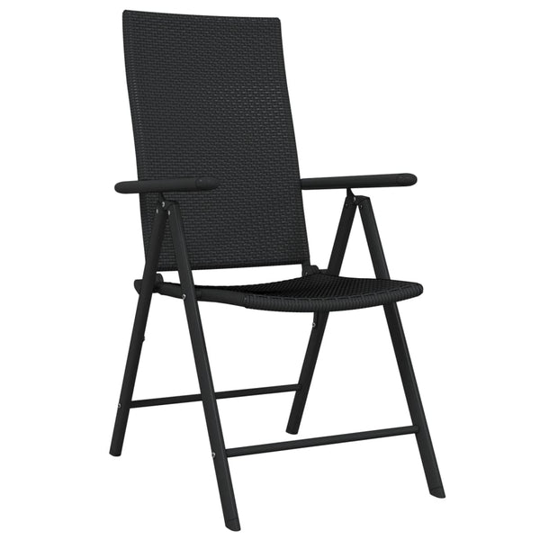 vidaXL 7-Piece Outdoor Dining Set Black