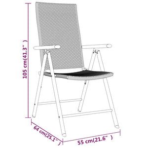 vidaXL 5-piece Outdoor Dining Set Black