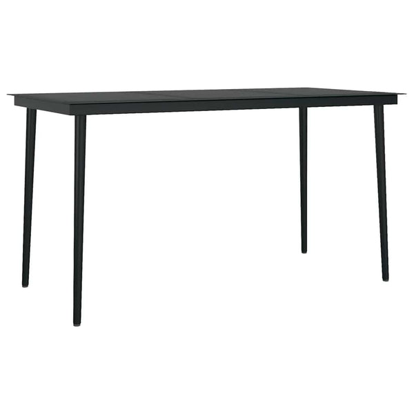 vidaXL 7-Piece Outdoor Dining Set Black