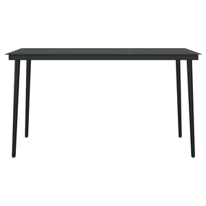 vidaXL 7-Piece Outdoor Dining Set Black