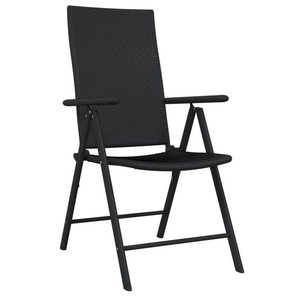 vidaXL 7-Piece Outdoor Dining Set Black