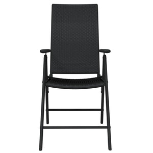 vidaXL 9-piece Garden Dining Set Black