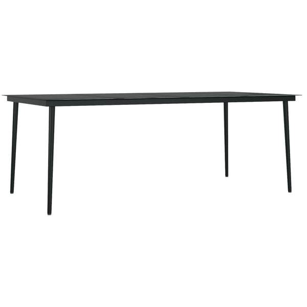 vidaXL 9-piece Garden Dining Set Black