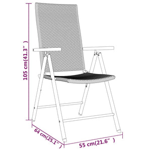 vidaXL 3-Piece Outdoor Dining Set Black