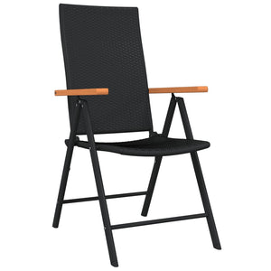 vidaXL 7-Piece Outdoor Dining Set Black