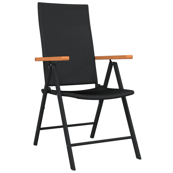 vidaXL 7-Piece Outdoor Dining Set Black