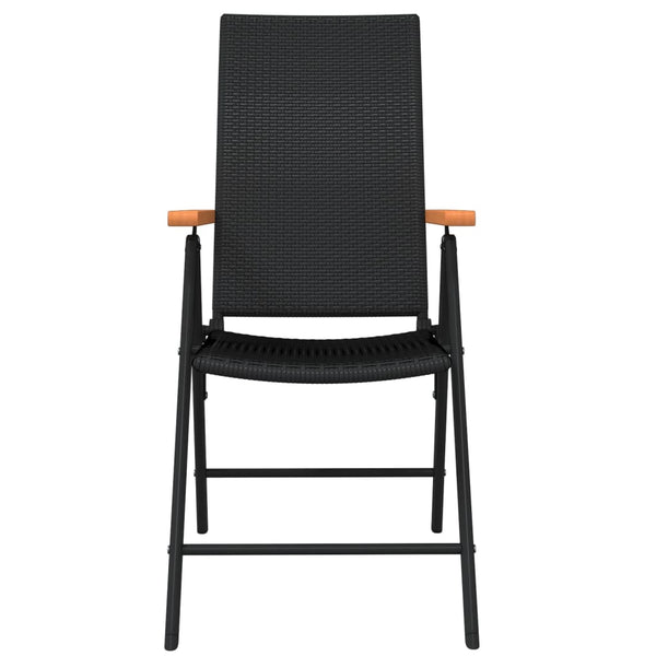 vidaXL 7-Piece Outdoor Dining Set Black
