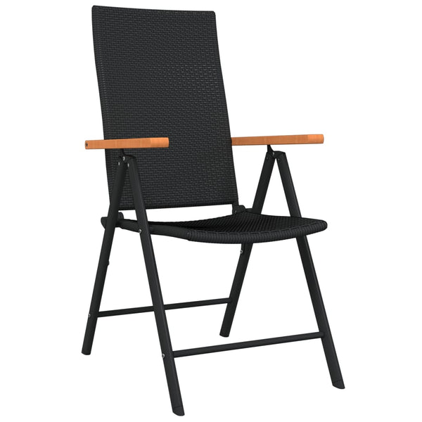 vidaXL 9-piece Garden Dining Set Black