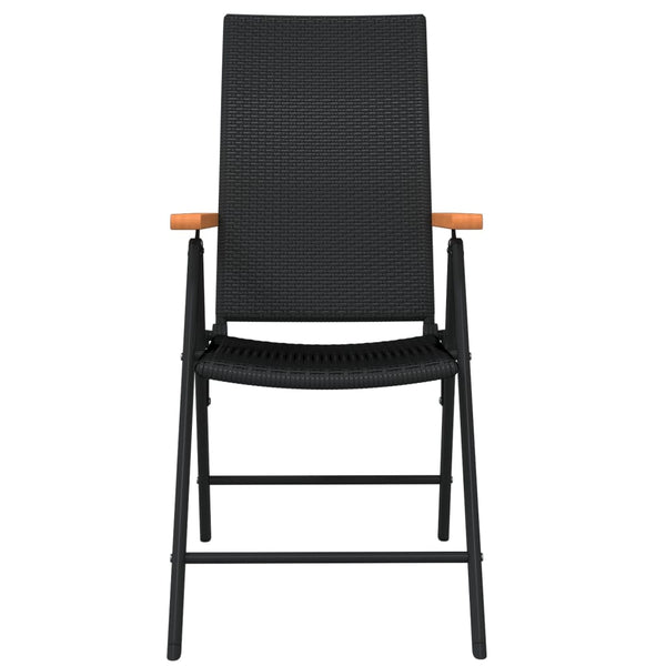 vidaXL 9-piece Garden Dining Set Black