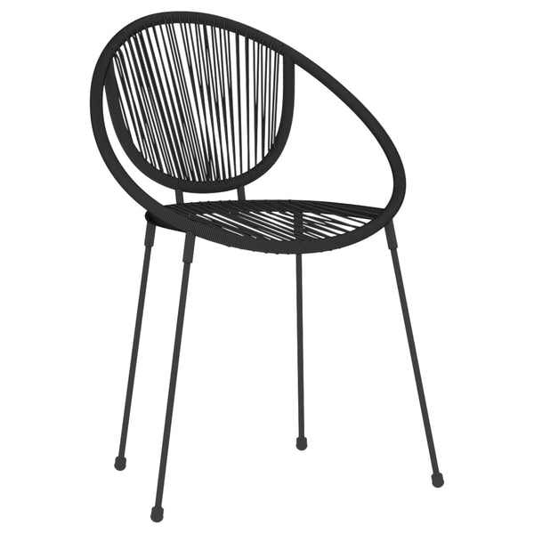 vidaXL 3-Piece Outdoor Dining Set Black
