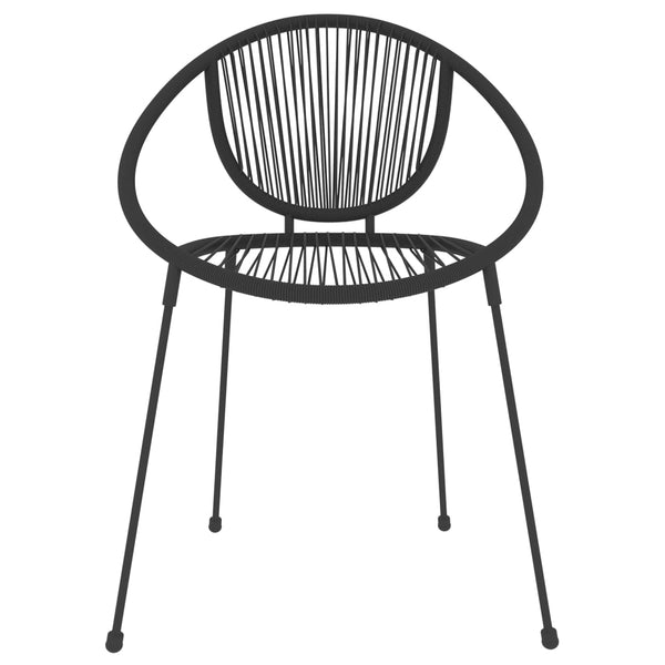 vidaXL 3-Piece Outdoor Dining Set Black