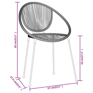 vidaXL 3-Piece Outdoor Dining Set Black