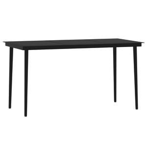 vidaXL 7-Piece Outdoor Dining Set Black