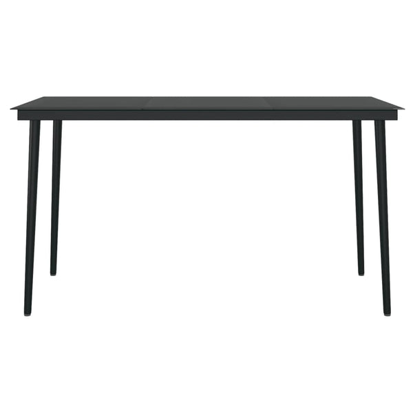 vidaXL 7-Piece Outdoor Dining Set Black