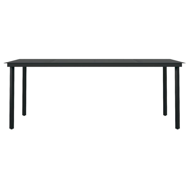 vidaXL 7-Piece Outdoor Dining Set Black