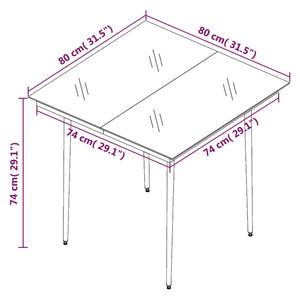 vidaXL 3-Piece Garden Dining Set Brown