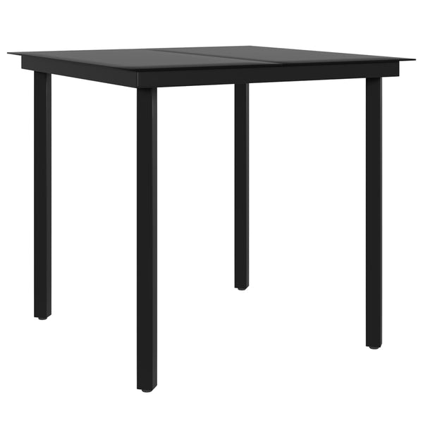 vidaXL 3-Piece Outdoor Dining Set with Cushions Grey and Black