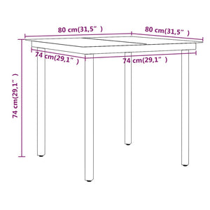 vidaXL 3-Piece Outdoor Dining Set with Cushions Grey and Black
