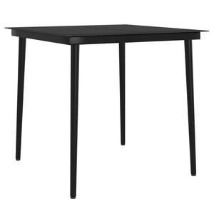 vidaXL 3-Piece Garden Dining Set with Cushions Black
