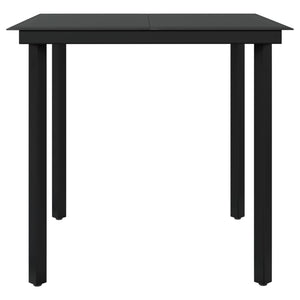 vidaXL 3-Piece Garden Dining Set with Cushions Black