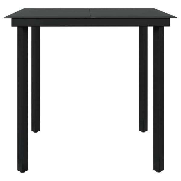 vidaXL 3-Piece Garden Dining Set with Cushions Black