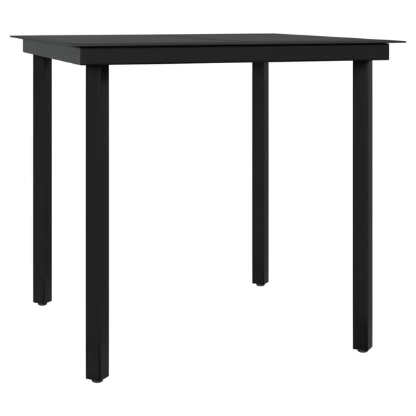 vidaXL 3-Piece Garden Dining Set with Cushions Black