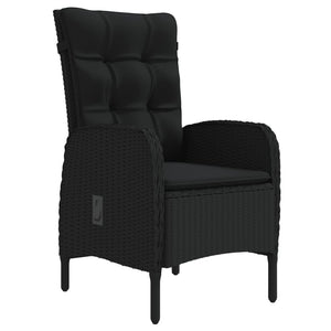 vidaXL 3-Piece Garden Dining Set with Cushions Black