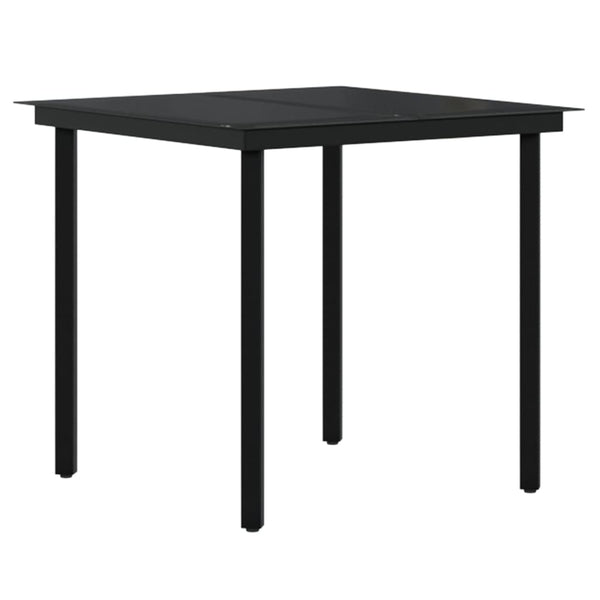 vidaXL 3-Piece Garden Dining Set with Cushions Black
