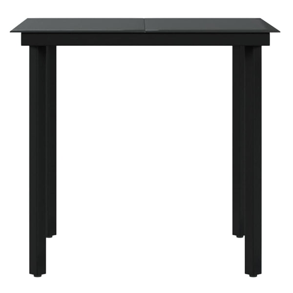 vidaXL 3-Piece Outdoor Dining Set with Cushions Grey and Black