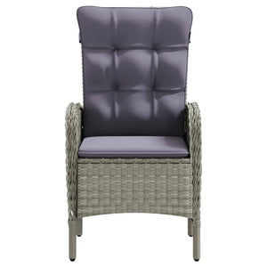 vidaXL 3-Piece Outdoor Dining Set with Cushions Grey and Black